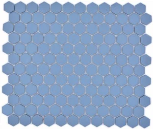 Mosaico de cerámica azul antideslizante suelo de ducha plato de ducha 11H-0405-R10 | 1 estera   - Imagen 1 de 7