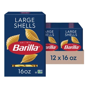 Large Shells Pasta, 16 Oz. Box (Pack of 12) - Non-Gmo Pasta Made with Durum Whea - Picture 1 of 7