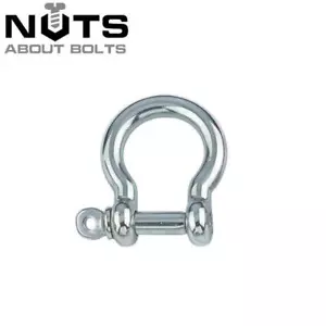 Grillete H arco 4 mm 5 mm 6 mm 8 mm 10 mm grado marino A4 - Imagen 1 de 3