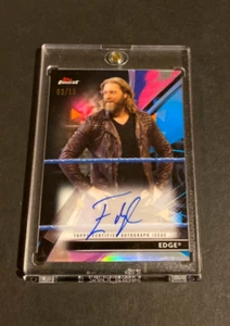 2021 TOPPS FINEST WWE EDGE BLACK REFRACTOR SSP AUTO #'d 09/10! - Picture 1 of 7