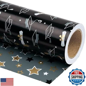 WRAPAHOLIC Reversible Graduation Wrapping Paper - Mini Roll - 17 Inch X 33 Fe - Picture 1 of 5