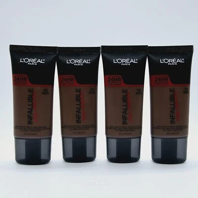 Lot Of 4 L'oreal Infallible Pro-Matte Foundation 24 Hr 115 Rich Ebony - Image 1 of 4