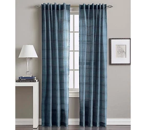 Cortina de ventana 1 panel de CHF Industries Preston - azul / índigo - longitud: 84 pulgadas - Imagen 1 de 4
