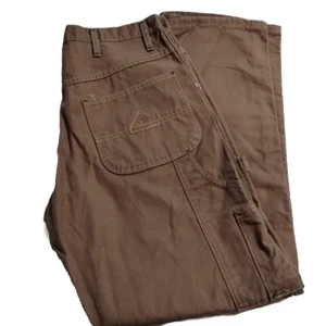 Bulwark FR Fire Resistant Brown Canvas Carpenter Pants 34x32 Workwear