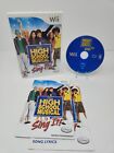 High School Musical: Sing It (Nintendo Wii, 2007) - Complete In Box 