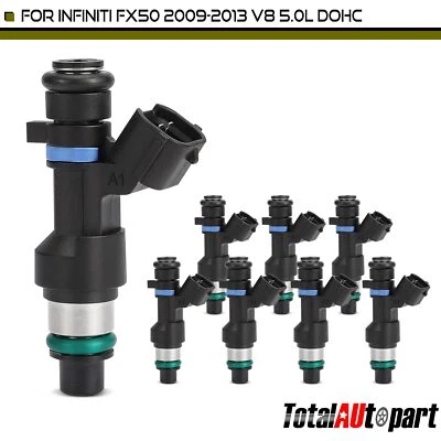 8 件装黑色燃油喷射器适用于 INFINITI FX50 2009 2010 2011 2012 2013 5.0L DOHC — 第 1/4 张图片