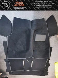 VW Golf Mk1 Cabrio Handcrafted to Order Hessian Backed Carpet Set - Picture 1 of 4