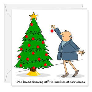 Funny Christmas Card for Dad Mum Husband Wife Brother Sister Son Daughter Parent