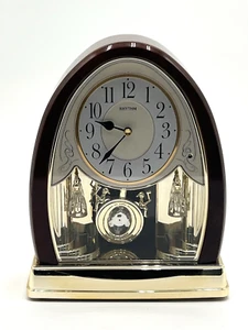 Rhythm Clocks "Joyful Crystal Bells" 12 Song Musical Motion Mantel Clock - Picture 1 of 15