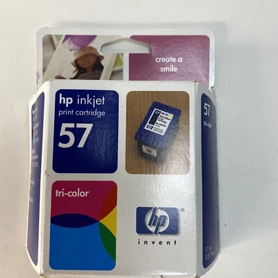 HP 57 Tri Color Ink Print Cartridge exp March 2005 sealed package Inkjet - Image 1 of 4