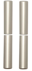 2x Manicotto Per Inserire per Cerniera Ø 15 Einbohren Band 112 Copertura Argento - Foto 1 di 2