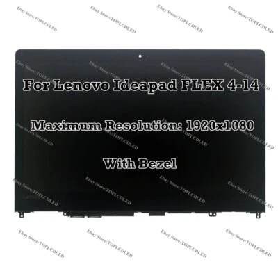 14" Lenovo FLEX 4-14 1470 1480 FHD LCD LED Bildschirm Berühren  Baugruppe Rahmen - Bild 1 von 4
