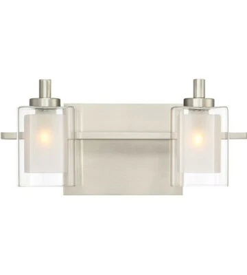 Quoizel KLT8602BNLED Kolt Modern Vanity Bath Lighting, 2-Light, brushed nickel  - Image 1 of 3