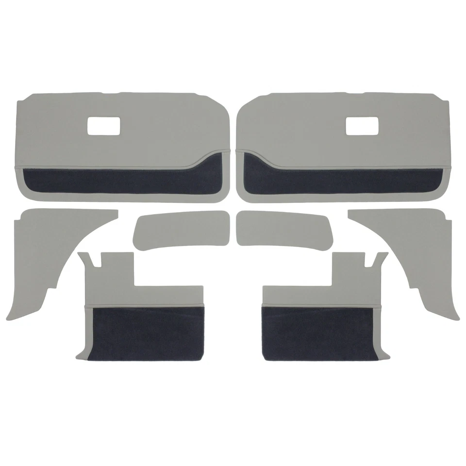 New 8 Piece Interior Panel Set w/ Door Panels MGB GT 1970-80 Grey Made in UK - Image 1 of 1