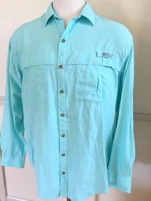 GH Bass Men Vented Back Long Sleeve L/S Button Shirt XLT Tall Mesh - See details - Image 1 of 4