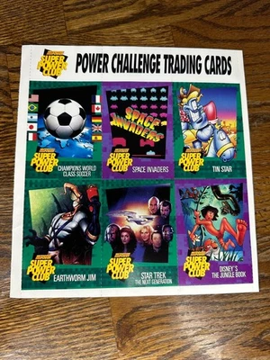 Коллекционные карточки Nintendo Power Super Club Challenge необрезанный лист РЕДКИЕ Earthworm Jim - Изображение 1 из 4