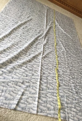 2 Yards Moda "Christmas Toile" Village Cotton Quilt Fabric White Trees - Image 1 of 4