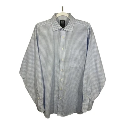Jos. A. Bank Men’s 16.5–36 Blue Plaid Dress Shirt Classic Button-Down - Image 1 of 3