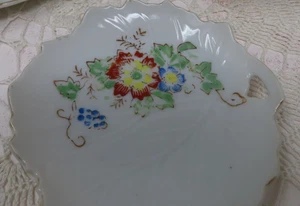 Vintage Keramik Schale Butter Pat Aschenbecher Schmuck Made Japan Blattform Floral - Bild 1 von 5