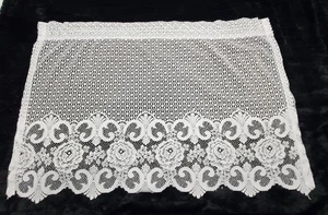 "Lote de 4 cortinas vintage festoneadas florales de encaje de 25"" X 39""" - Imagen 1 de 15