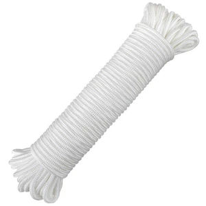 Nylon Rope, 100 Feet White Nylon Rope, 1/4 Inch Solid Braided Rope Thick Stro... - Picture 1 of 7