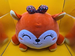 Juguetes linzy de felpa de zorro naranja lindos redondos blandos Smoochy Pals 14" W x 9" H sin etiqueta - Imagen 1 de 5