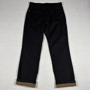 CAT Fleece Lined Canvas Pants Mens 32x32 Black New Tags - Picture 1 of 7
