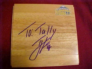 DENVER NUGGETS TY LAWSON SIGNED FLOOR TILE RARE LOOK - Picture 1 of 1