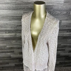 MAURICES Open Style Lace Trim Tan Cardigan Sweater Women's Size Medium - Picture 1 of 11