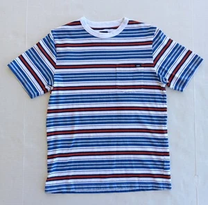 Vans Short Sleeve Red White Blue T-Shirt Boy's Large (14-16) Striped Pocket Tee - Picture 1 of 10