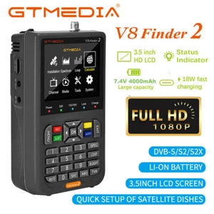 V8 Finder Satellite Finder DVB-S/S2/S2X 3.5'' LCD Digital Sat Signal Meter H.265 - Picture 1 of 13