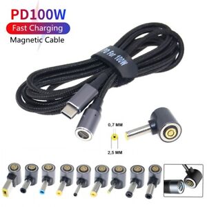 Magnetische Ladekabel USB C auf DC  PD 100W für Asus Eee PC 2,5mm*0,7mm