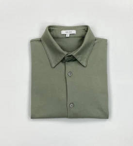 Camisa Reiss Para Hombre Verde Salvia XS Extra Pequeña Algodón Mercerizado Manga Larga A - Imagen 1 de 10