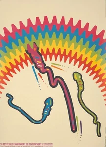 Original Vintage Poster United Nations Environment & Development 1992 Sperm - Picture 1 of 1