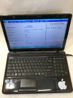 TOSHIBA SATELLITE L655 - BOOTS TO BIOS - INTEL I3 M380 - NO RAM -READ DESCRIP-BB - Image 1 of 4