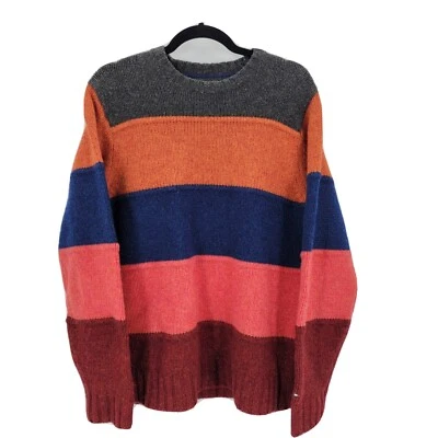 Suéter TOMMY HILFIGER Para Mujer Talla Mediana 100% Lana Cuello Redondo Bloque de Color Foto 1 de 4