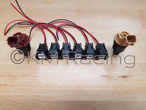 (6x) Fuel Injector Connectors for NISMO Nissan Side Feed Fuel Injectors - Foto 1 di 4