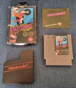 Juego Nintendo NES Excitebike en caja con manual 5 tornillos versión Mattel - Imagen 1 de 9