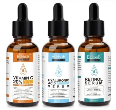 Age Defying 3pcs SET -  VITAMIN C SERUM + HYALURONIC ACID SERUM + RETINOL SERUM - Image 1 of 4