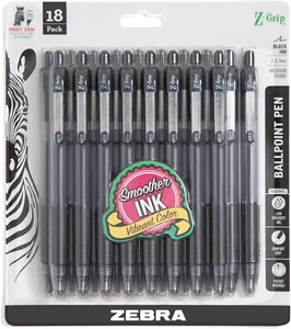 Z-Grip Retractable Ballpoint Pen, Medium Point, Black Ink, Model Number: 22218, - Picture 1 of 12