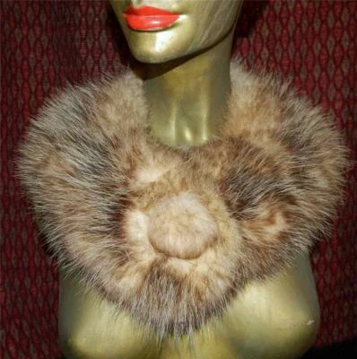 VINTAGE Couture 1930s-40s Original Nostalgia Retro Glam High Society Fur Collar - Image 1 of 4