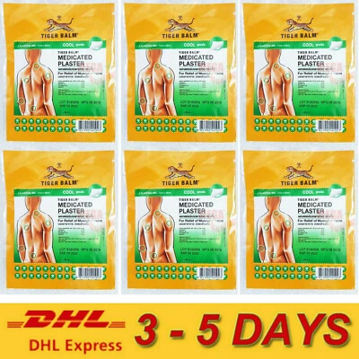 6 paquetes de parche de bálsamo de tigre yeso fresco medicado alivio del dolor de espalda 7 X 10 Cm. Foto 1 de 3