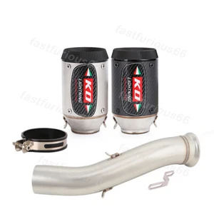 For CF-Moto NK 800 2023 Motorcycle Exhaust Mid Pipe 51mm Muffler DB Killer Tips - Picture 1 of 13