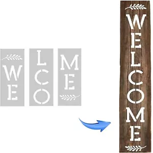 Willkommen Schablonen Willkommen Schild Malerei groß Willkommen Vorlage Brief 43,5"x5,85" - Bild 1 von 8