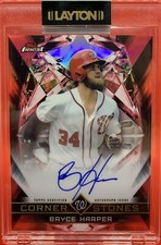 Bryce Harper 2018 Topps Finest Corner Stones RED 2/5 Autograph! Philles MLB!!