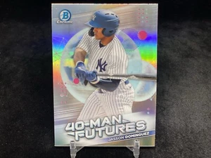 JASSON DOMINGUEZ 2021 BOWMAN CHROME #FMF-17 40 MAN FUTURES INSERT / NY YANKEES - Picture 1 of 2