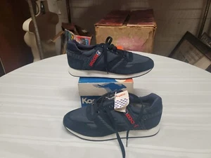Retro Vintage 1980 1985 Canguroos ROOS Hombre Zapatos 7 Nuevos con Caja Azul Marino Patriot - Imagen 1 de 24