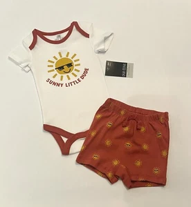 Baby Boy Clothes 6 Months Shorts Bodysuit 2 PC Set Cute Outfit New - Picture 1 of 3