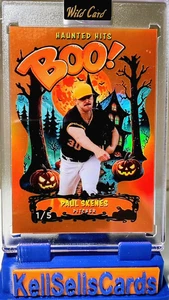 2025 Wild Card Haunted Hits BOO! Orange Foil Paul Skenes 1/5 Pittsburgh Pirates - Bild 1 von 2