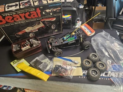 HIROBO Bearcat Rwd Vintage RC Buggy Rare Collectible Belt Drive Box Extra Parts - Image 1 of 4
